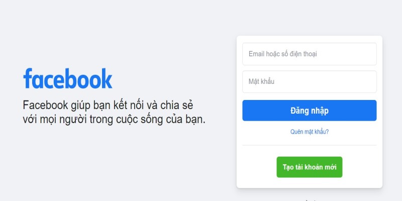 Bước 2: Đăng nhập và liên kết tài khoản Facebook